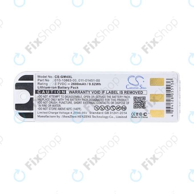 Battery for Garmin Zumo 400, 550, 2600mAh, Li-Ion, 3.7V, 010-10863-00, 011-01451-00, HQ