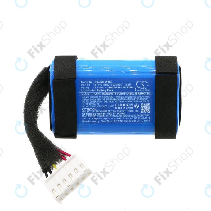 Battery for JBL Charge 5 WiFi, 15000mAh, Li-Ion, 3.7V, 5 PRO-INR21700M50LT-1S3P, HQ