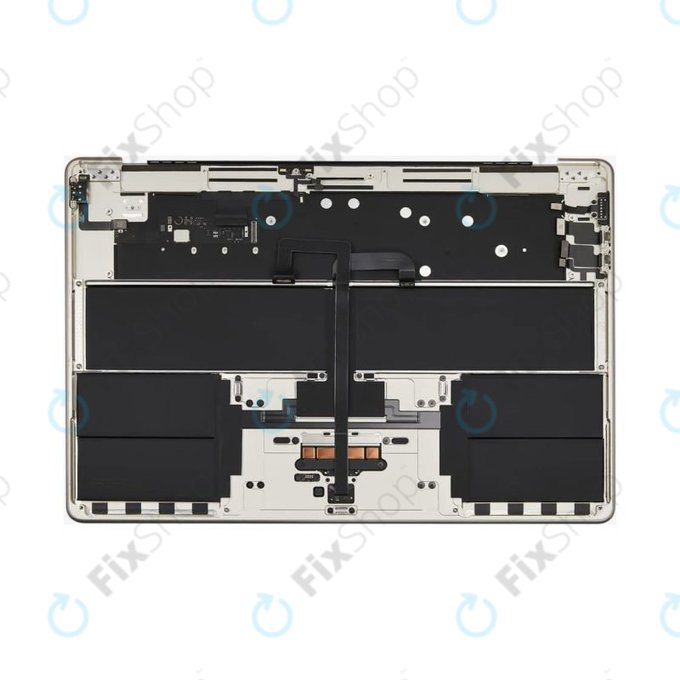 Top case keyboard frame for MacBook Air 15", A3114 (2024), with US keyboard and battery, Starlight, 661-40268, Genuine Apple