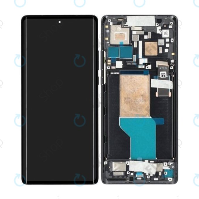 Motorola Edge 30 Ultra - LCD Display + Touch Screen + Frame (Interstellar Black) - 5D68C21260 Genuine Service Pack