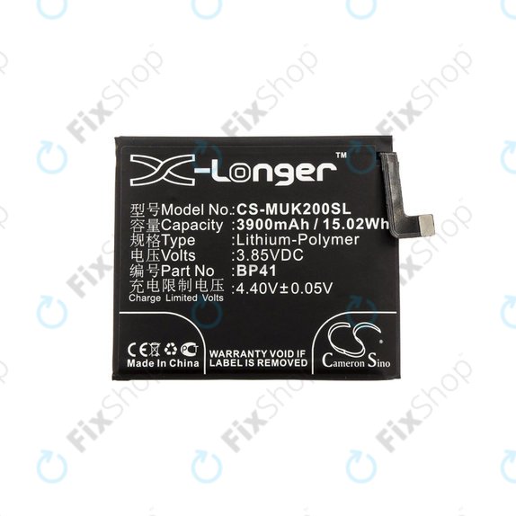 Battery for Xiaomi Mi 9T, Redmi K20, 3900mAh, Li-Pol, 3.85 V, BP41, HQ