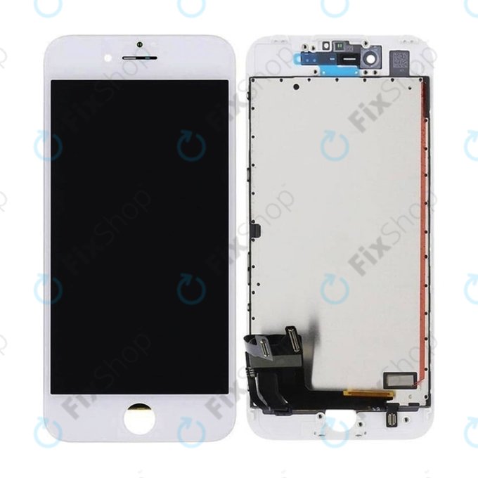 Display In-Cell for iPhone 7, White, Touch Screen with Frame, FixPremium