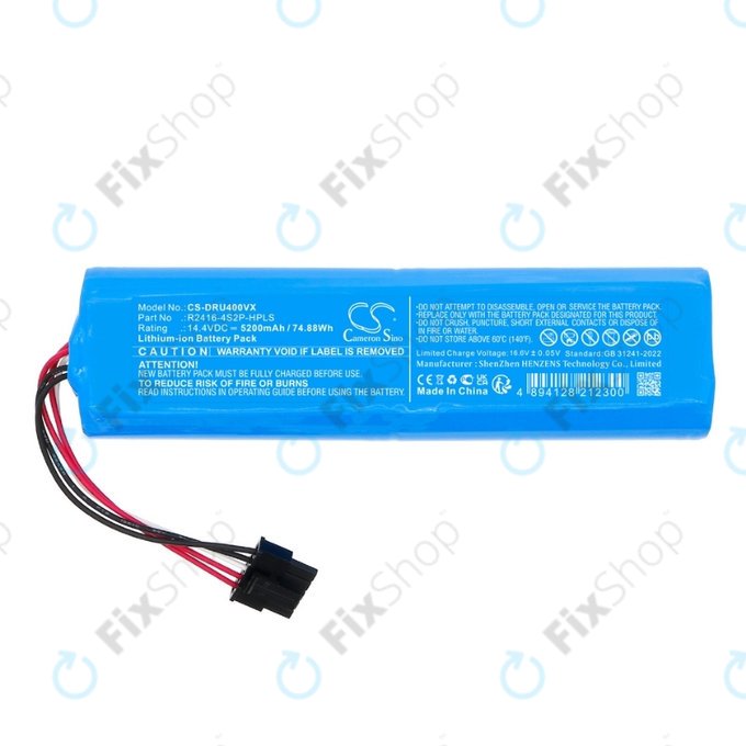 Xiaomi Dreame Bot X30 Ultra, X40 Ultra, X40 Pro Ultra, L30 Ultra, D10s Plus - Battery R2416-4S2P-HPLS 14.4V Li-Ion 5200mAh HQ