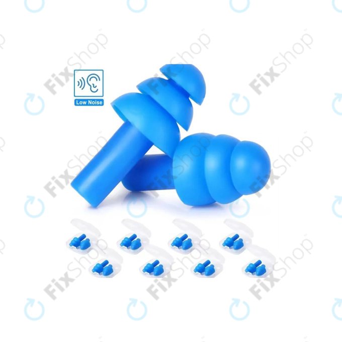 Soft Silicone Earplugs, Blue, Pair