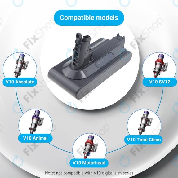 Dyson V10 - Battery 969352-02, SV12, 206340 Li-Ion 25.2V 3000mAh HQ