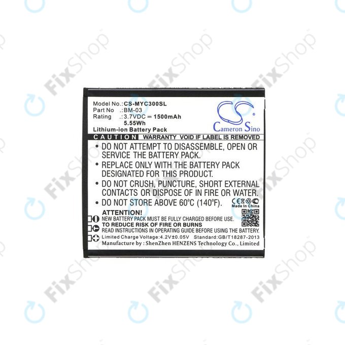 Battery for MyPhone Funky, 1500mAh, Li-Ion, 3.7V, BM-03, HQ