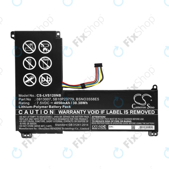 Battery for Lenovo IdeaPad 120S, 4050mAh, Li-Pol, 7.5V, 0813007, HQ