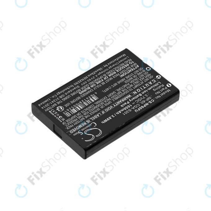 Battery for Agfa, HP Photosmart, Toshiba Camileo, 1050mAh, Li-Ion, 3.7V, NP-60, COMA-BP1, HQ