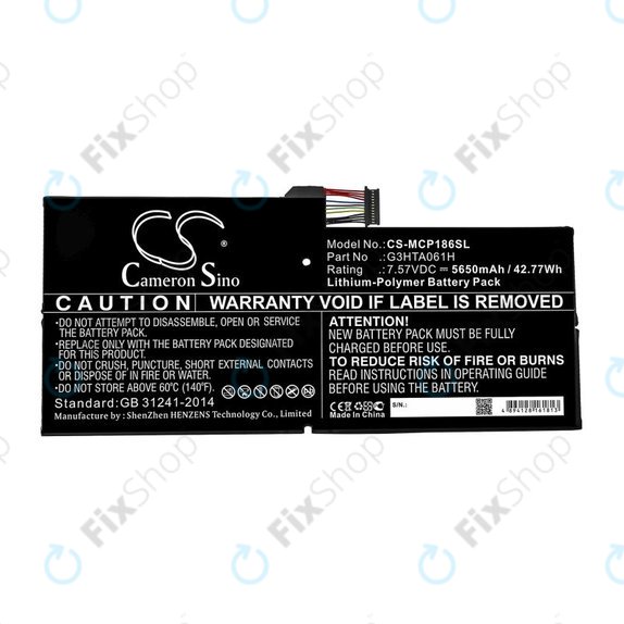 Microsoft Surface Pro 7 - Battery G3HTA061H 5650mAh HQ