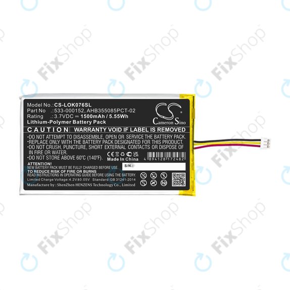 Battery for Logitech G913, G913 TKL, G915, G915TKL, 1500mAh, Li-Pol, 3.7V, 533-000152, HQ