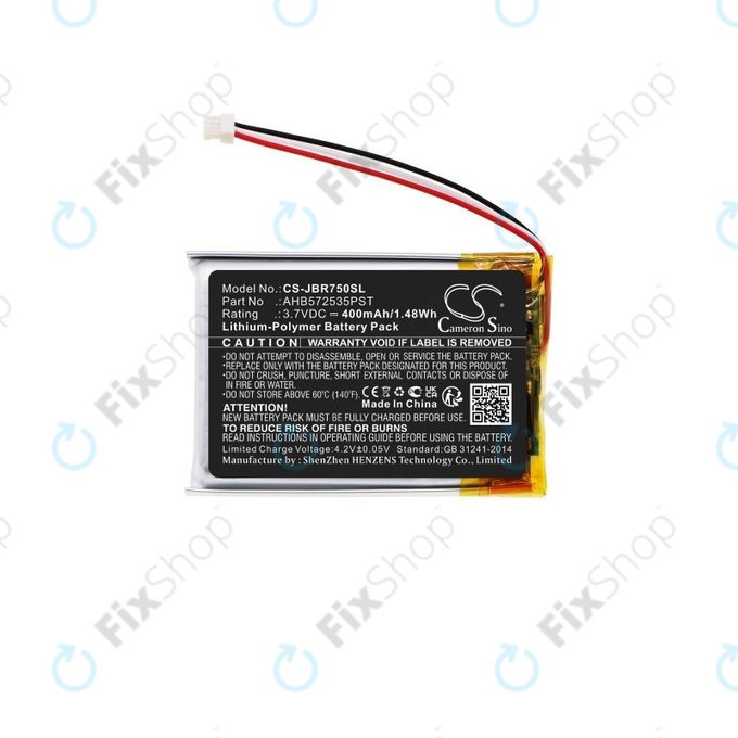 Battery for Jabra Evolve 75, 400mAh, Li-Pol, 3.7V, AHB572535PST, HQ