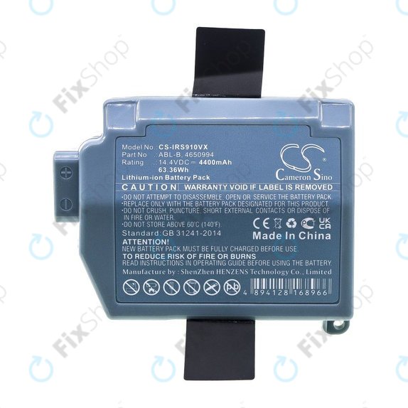 Battery for iRobot Roomba S9, S9+, 4400mAh, Li-Ion, 14.4V, ABL-B, HQ
