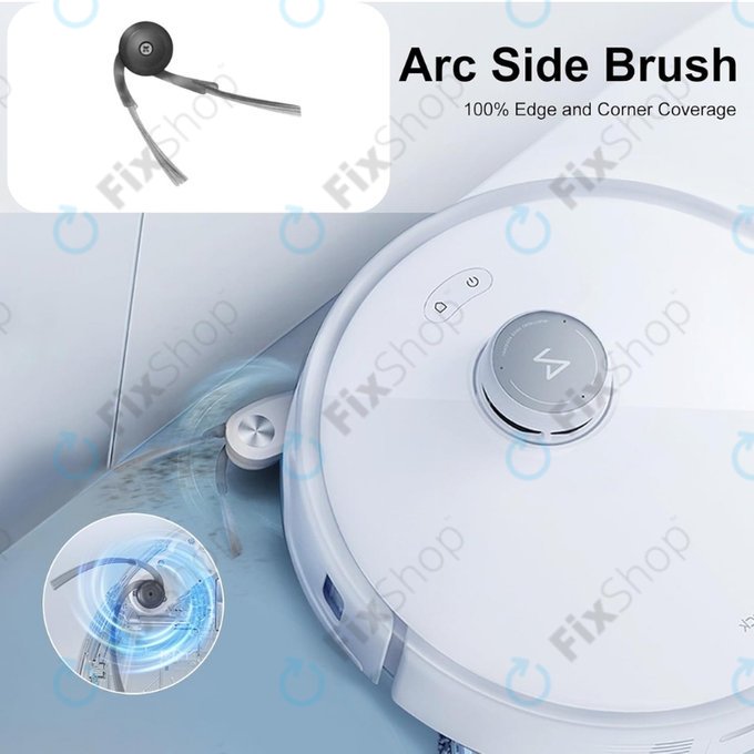 Side Brush, 2pcs for Xiaomi Roborock Qrevo Curv, Qrevo Edge, Saros 10, Saros 10R, QV 35A