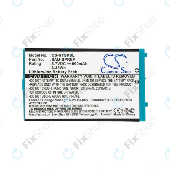 Battery for Nintendo Advance SP, AGS, 900mAh, Li-Ion, 3.7V, SAM-SPRBP, HQ