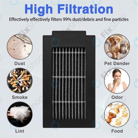 HEPA Filter, 2pcs for Ecovacs Deebot T50 Omni, T50 Pro Omni, T50 Max, T50 Max Pro Omni