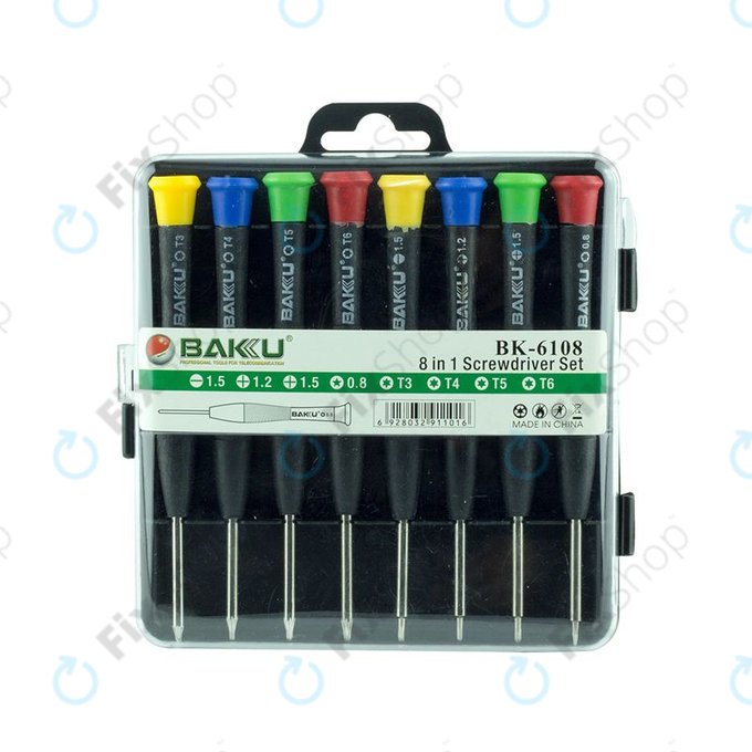 Baku BK-6108 - Screwdriver Set for Phones, Tablets & Notebooks (8pcs)