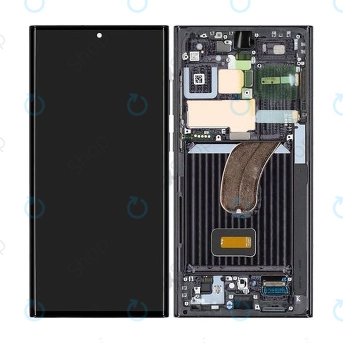 Samsung Galaxy S23 Ultra S918B - LCD Display + Touch Screen + Frame (Phantom Black) - GH82-30466A, GH82-30465A Genuine Service Pack