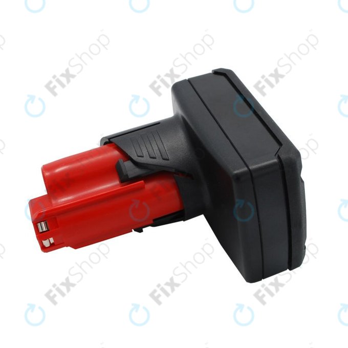 Battery for Milwaukee M12 B4 Redlithium, 4000mAh, Li-Ion, 12V, 48-11-2440, HQ