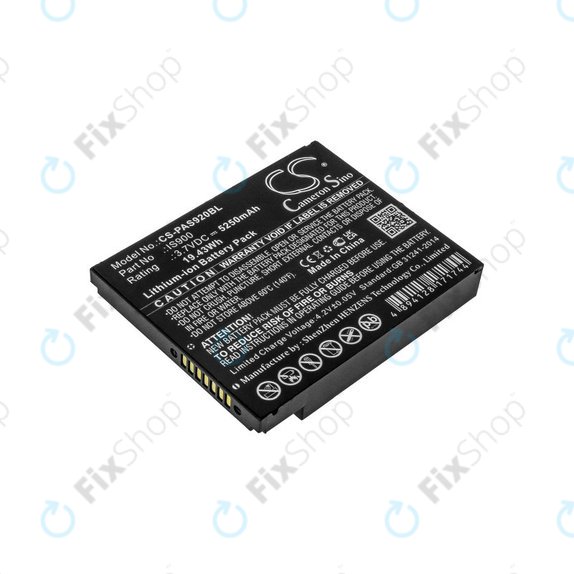 Battery for Pax A920, A920c, 5250mAh, Li-Ion, 3.7V, IS900, HQ