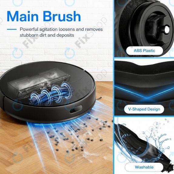 Replacement set for Xiaomi Dreame D9 Max Gen2, D10s, D10s Pro (2x Main brush, 4x Filter, 4x Side brush - Black, 4x Mop cloth)