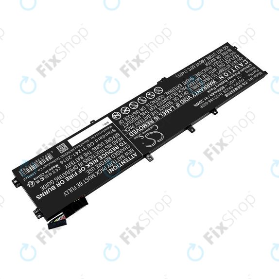 Battery for Dell XPS 15, Dell Precision 9560, 9570, 8000mAh, Li-Pol, 11.4V, 6GTPY, HQ
