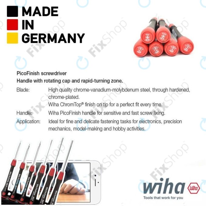 Wiha PicoFinish® 260P - Precission Screwdriver - Slotted 1.0mm