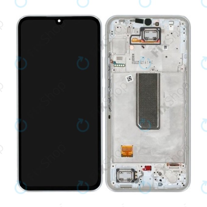Samsung Galaxy A34 5G A346B - LCD Display + Touch Screen + Frame (Silver) - GH82-31200B, GH82-31201B Genuine Service Pack