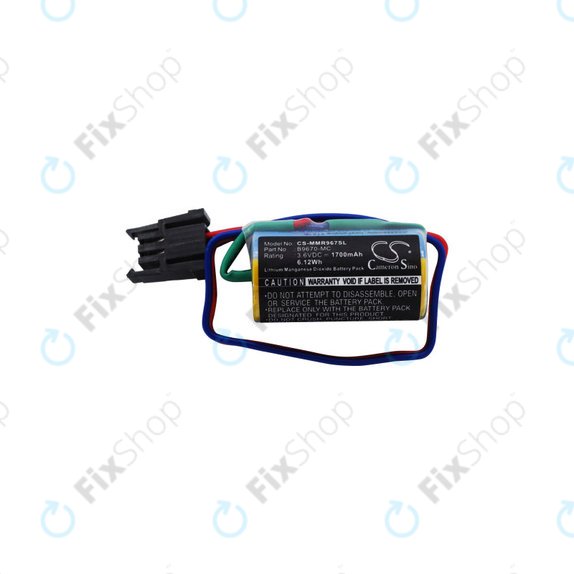Battery for Mitsubishi Robot Control PLC, A RH, MR, 1700mAh, Li-MnO2, 3.6V, B9670-MC, HQ