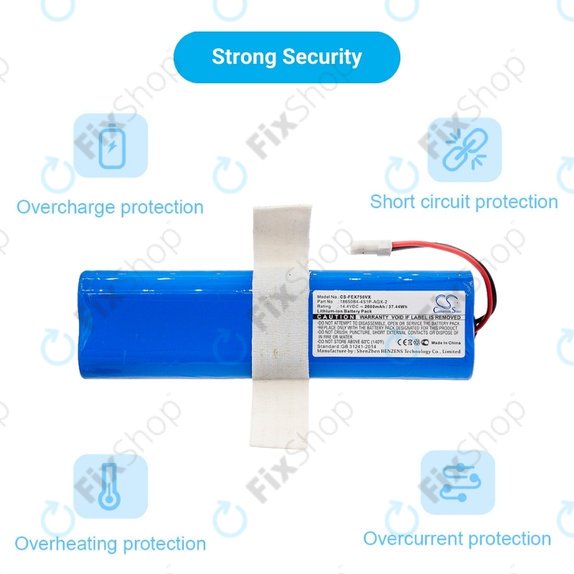 Zaco V3, V40, V5s Pro, V5x, Silvercrest SSWR A1, SSWR B1, SSR 3000 A1 - Battery 18650B4-4S1P-AGX-2 Li-Ion 14.4V 2600mAh HQ
