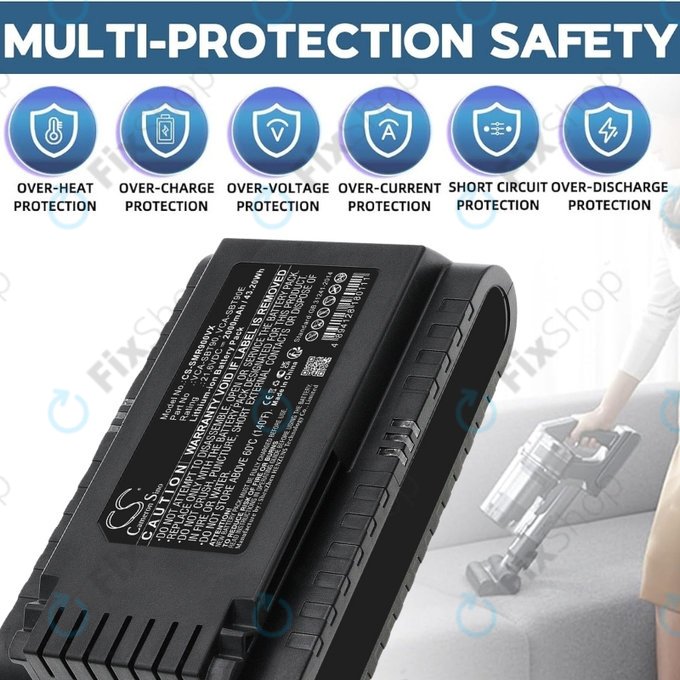 Samsung Jet 75, 75 Multi, 75 Premium, VS70, 90, VS9000 - Battery VCA-SBT90, VCA-SBT90E, DJ96-00221A Li-Ion 21.6V 2000mAh HQ