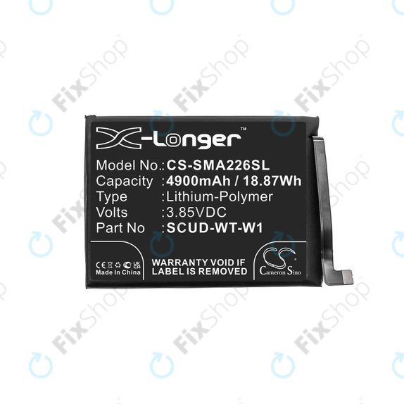 Battery for Samsung A22 5G A226B, 4900mAh, Li-Pol, 3.85 V, SCUD-WT-W1, HQ