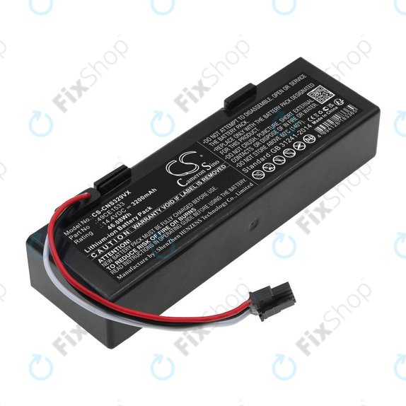 Battery for ETA Navaggio 2228, Cecotec Conga 3290, 3490, 3890, 3200mAh, Li-Ion, 14.4V, 49CE1533, HQ