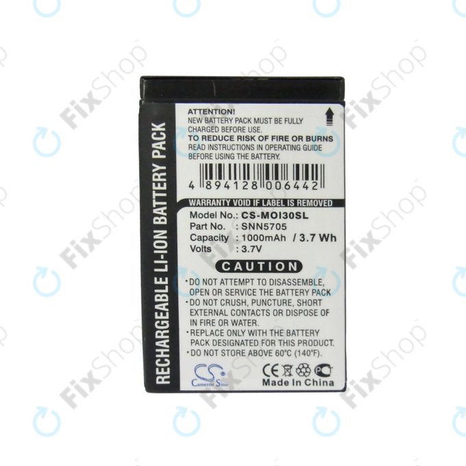 Battery for Motorola i930, i920, i95, 1000mAh, Li-Ion, 3.7V, SNN5705, HQ