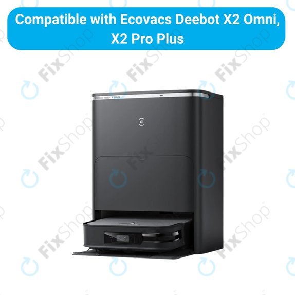 Replacement set for Ecovacs Deebot X2 Omni (1x Main brush, 2x Filter, 2x Side brush)