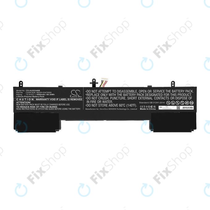 Battery for Asus ZenBook 15 UX534FTC, Flip 15 UX563, 4500mAh, Li-Pol, 15.4V, C42N1839, HQ