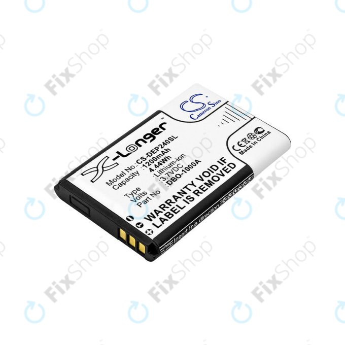 Battery for Doro 1370, 1372, 2404, 6040, 1200mAh, Li-ion, 3.7V, DBO-1000A, HQ