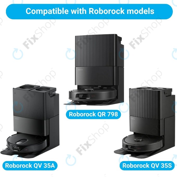 Replacement set for Roborock QV 35A, QR 798, QV35S (2x Main brush, 4x Filter, 4x Side brush)