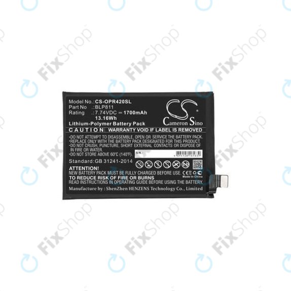 Oppo Reno 4 - Battery BLP811 1700mAh HQ