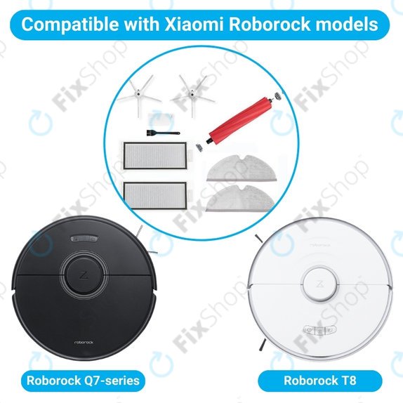 Xiaomi Roborock Q7, Q7+, Q7 Max, Q7 Max+, T8 - Standard Set (White)