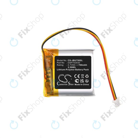 Battery for JBL Tune 750, 700mAh, Li-Pol, 3.7V, GSP753030, HQ
