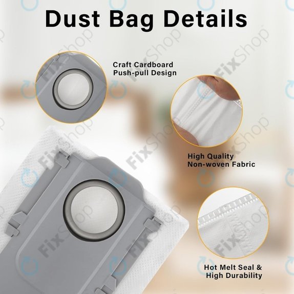 Dust Bag, 3pcs for Xiaomi Roborock Qrevo Curv, Qrevo Edge, S8 MaxV Ultra, S8 Max Ultra, Saros 10, Saros 10R, QV-series