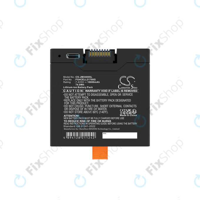 Battery for JBL Partybox Club 320, Partybox Stage 320, Xtreme 4, 10000mAh, Li-Ion, 7.4V, FG4CELL21700G, HQ