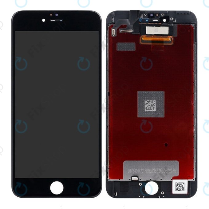 Display for iPhone 6S Plus, Black, Touch Screen with Frame