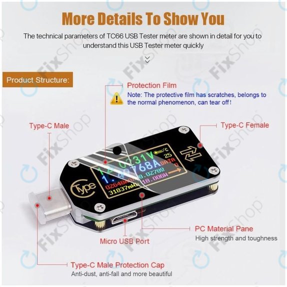 Joy-it JT-TC66C - USB Multimeter (USB-C)