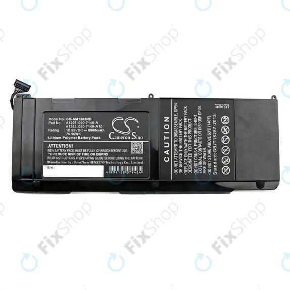 Apple MacBook Pro 17" A1297 (Mid 2010 - Late 2011) - Battery A1383 6900mAh HQ