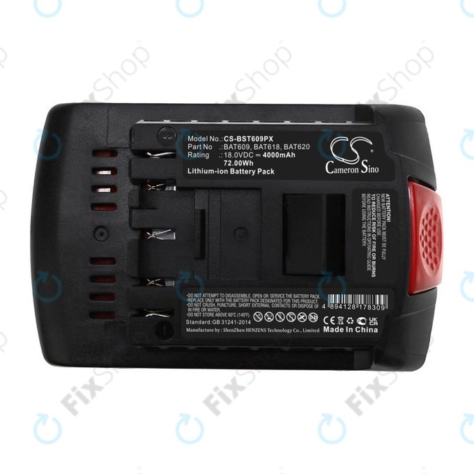 Battery for Bosch 17618, Gsb 18, 4000mAh, Li-Ion, 18V, BAT620, HQ