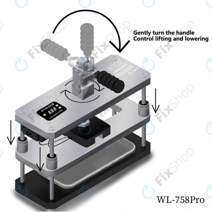 Wylie WL-758 Pro - Heated Press for Screen and Back Cover Repair, 220V, EU