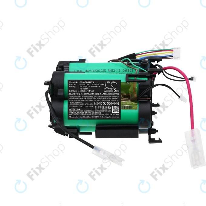 Battery for Electrolux PQ91-ALRGY, PQ91-ANIMA, AEG QX 9, 3000mAh, Li-ion, 25.2V, 4055478301, HQ