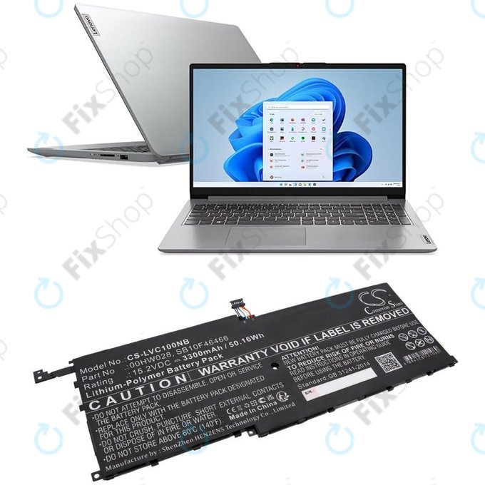 Battery for Lenovo X1, 3300mAh, Li-Pol, 15.2V, 00HW028, HQ