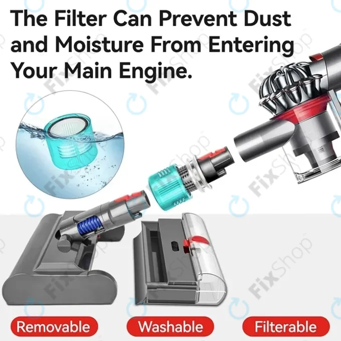 Dyson V-series - Submarine Floor Head with Washable Filter